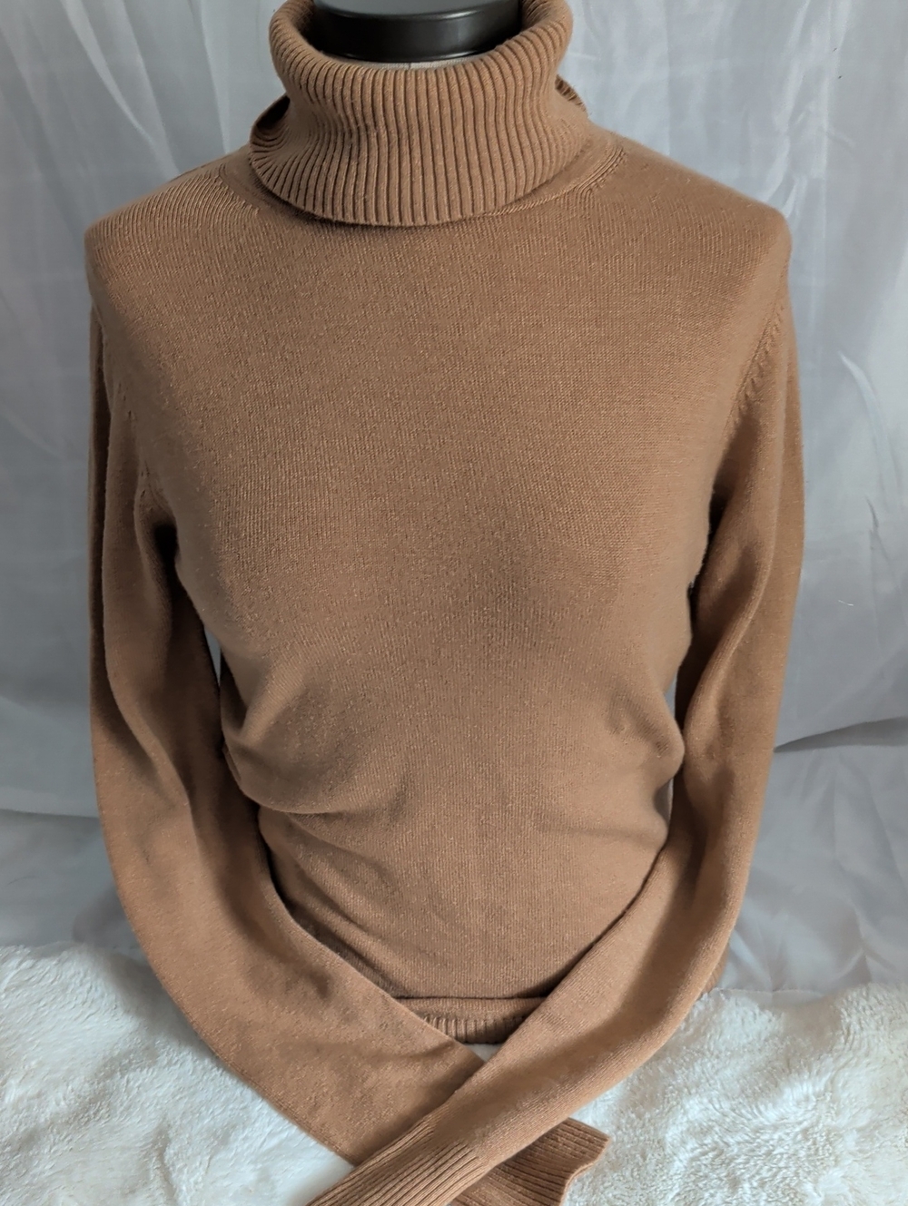 French Connection Camel Brown Turtleneck Sweater